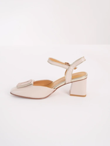 EPICA women's sandals white with straps and block heel (3)