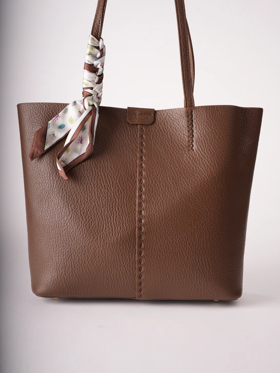 EPICA Women's Handbag with Scarf, Brown