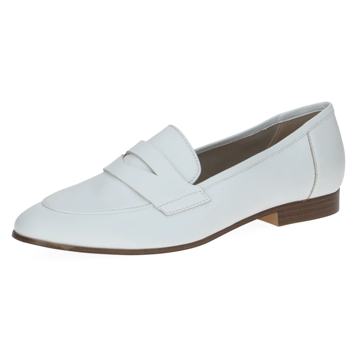 CAPRICE women's white loafers
