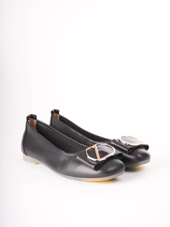 PASS ladies ballerinas black