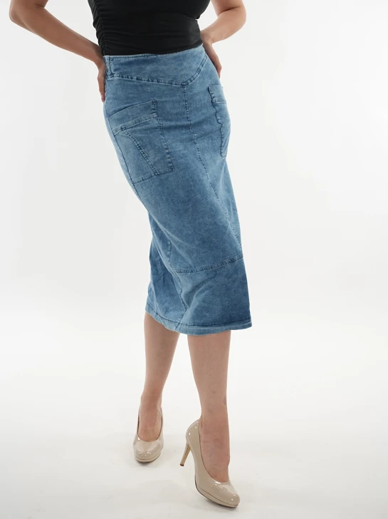 AGATA women's denim skirt blue