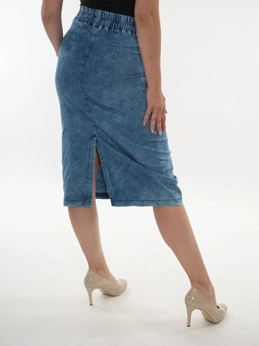 AGATA women's denim skirt blue (3)