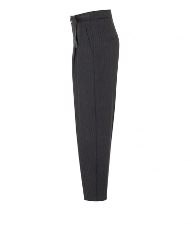 CAMBIO ELAINE women's trousers anthracite with stripe (6)