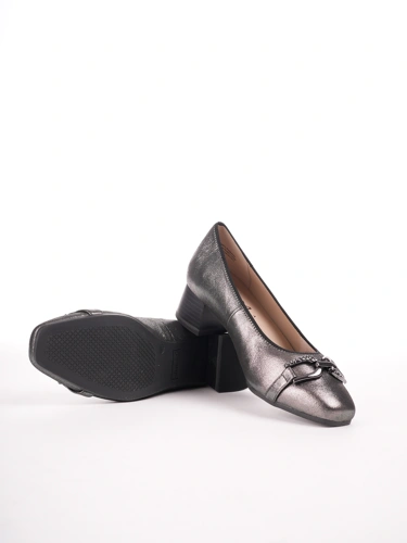CAPRICE women's pumps metallic grey (4)