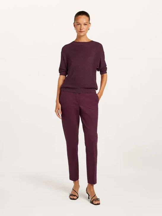 BEAUMONT Women's Charlie Pants, Dark Burgundy