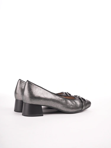CAPRICE women's pumps metallic grey (1)