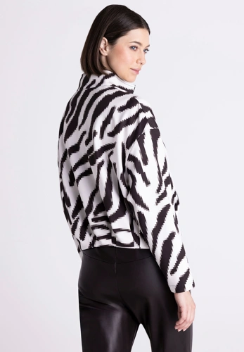 TUZZI CHOCOLATE Women's Short Jacket, Brown and White (2)