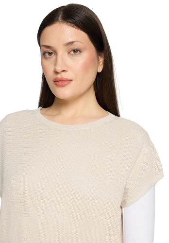 BETTY & CO ladies beige sweater with lurex (3)