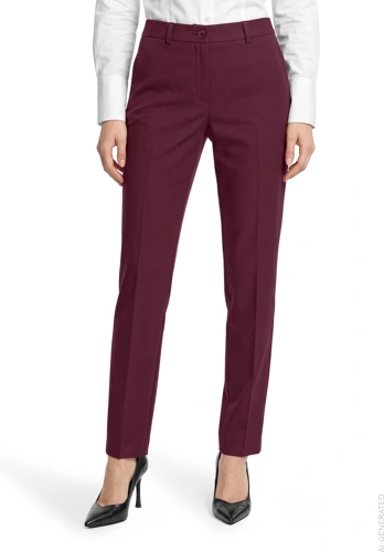 BETTY BARCLAY women's burgundy trousers