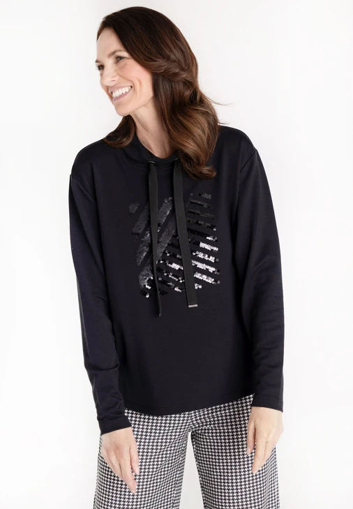 FRANK WALDER Women's Black Sweatshirt