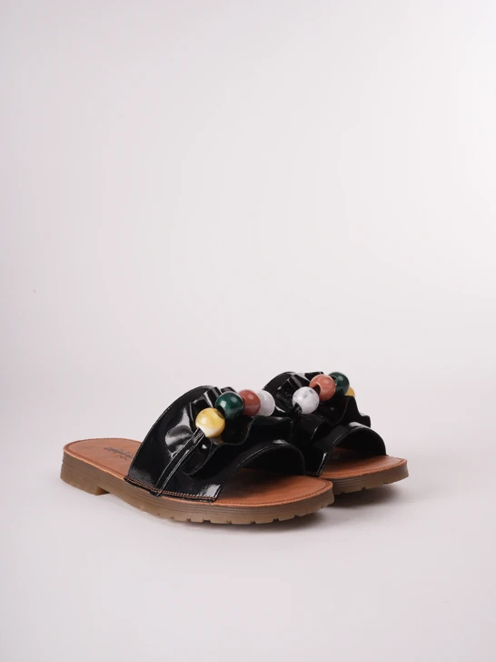 PASS FLORANTIC ladies slippers black