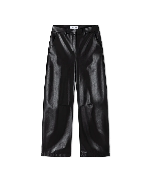 CAMBIO EDITA Women's Black Faux Leather Pants