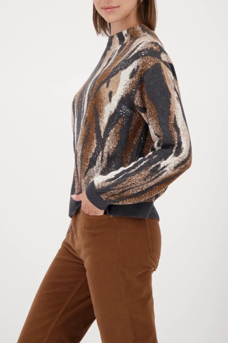 MONARI CIAO BELLA ladies knitted sweater with tiger pattern (3)