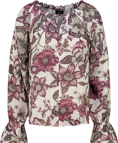 MONARI LEO & BORDEAUX Women's Cream-Colored Patterned Blouse (5)