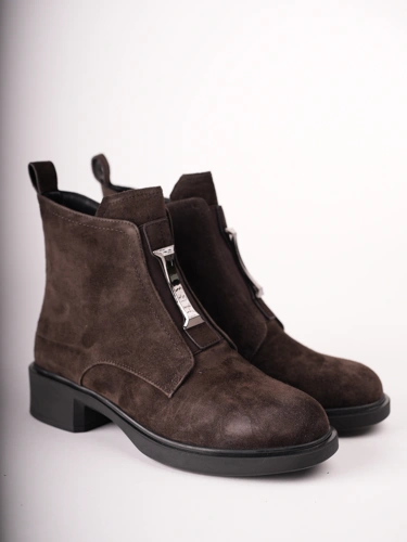 EPICA Women's Ankle Boots, Brown Suede