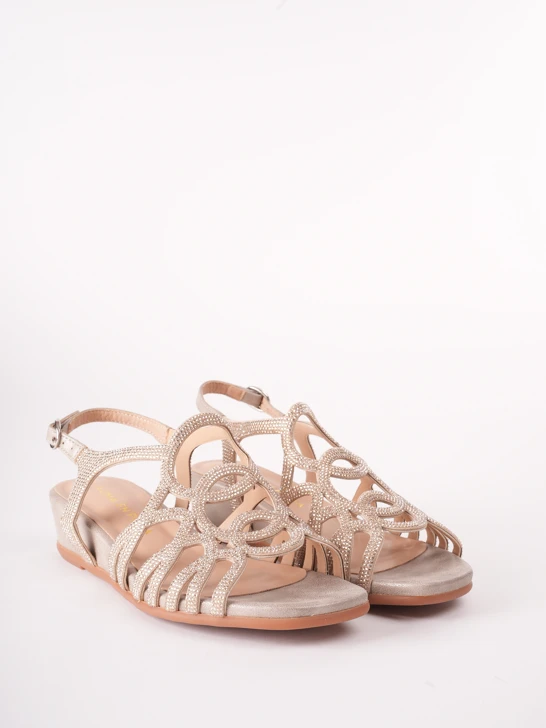 ALMA EN PENA women's sandals strass beige