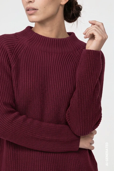 MONARI FASHION SHOW Women's Burgundy Sweater