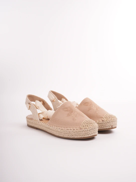 PASS women's espadrilles with laces beige