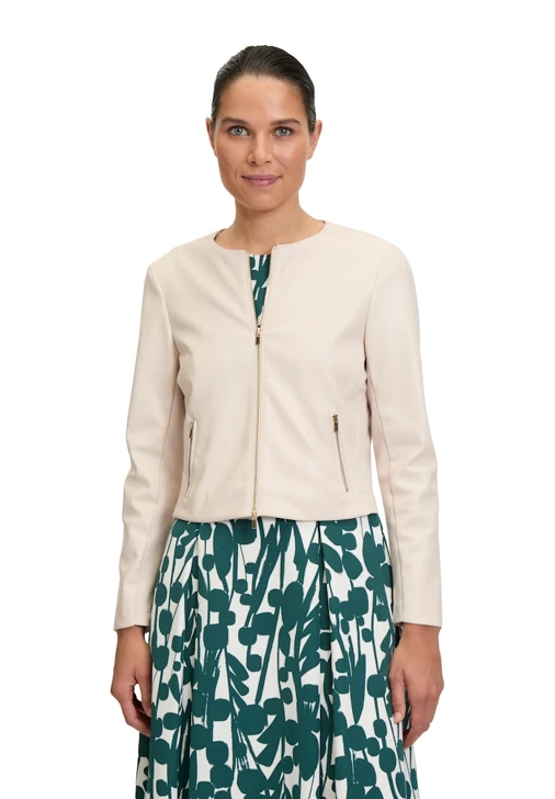 VERA MONT ladies short jacket beige light zipped