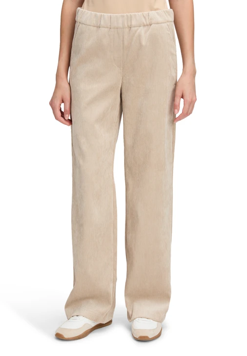 BETTY BARCLAY women's beige corduroy trousers
