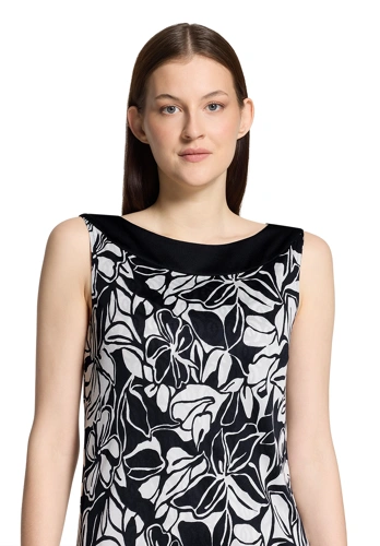 BETTY BARCLAY ladies short dress blue and white sleeveless (3)