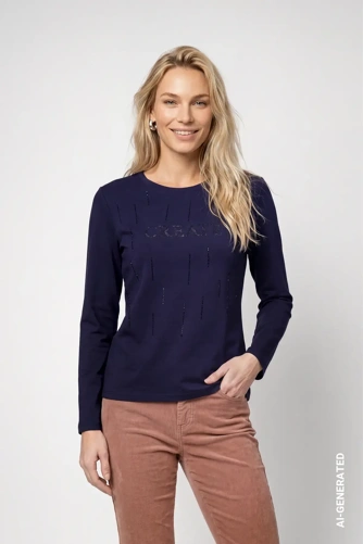 MONARI STUDIO BLUE Women's T-Shirt, Dark Blue