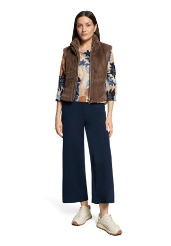 BETTY BARCLAY Women's Brown Fur Vest (2)