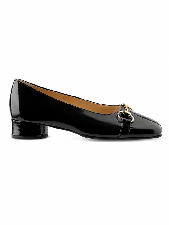 HASSIA Women's Black Patent Leather Pumps