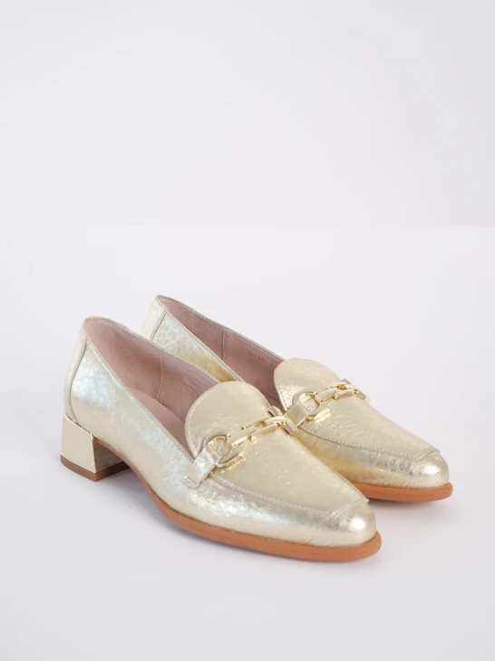 WONDERS women's loafers gold