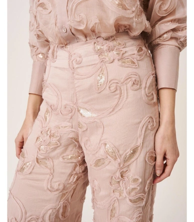 ALMA EN PENA Women's Beige Floral Pants (3)