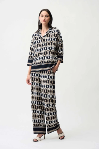 JOSEPH RIBKOFF ladies tunic blue patterned (2)