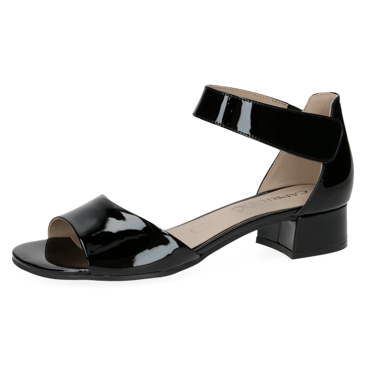 CAPRICE ladies sandals lacquer black