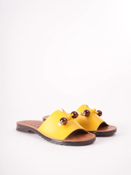 PASS ladies slippers yellow