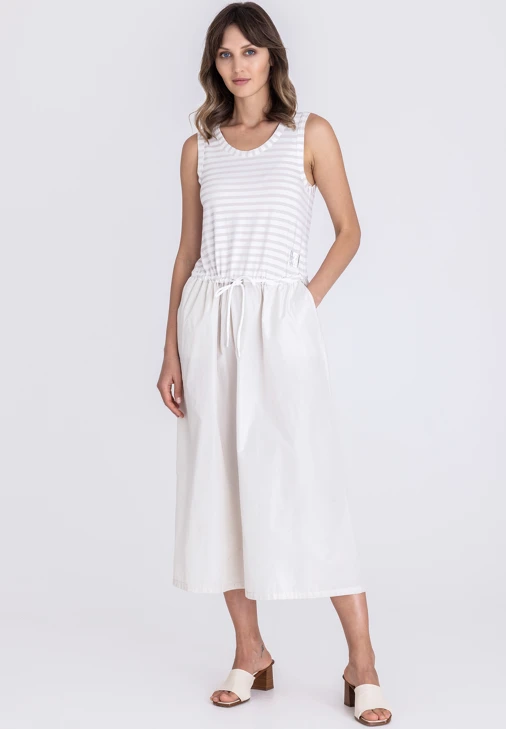 TUZZI women's beige sleeveless dress