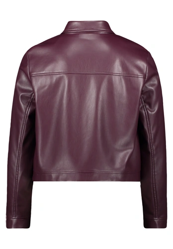 BETTY & CO ladies jacket burgundy leatherette (6)