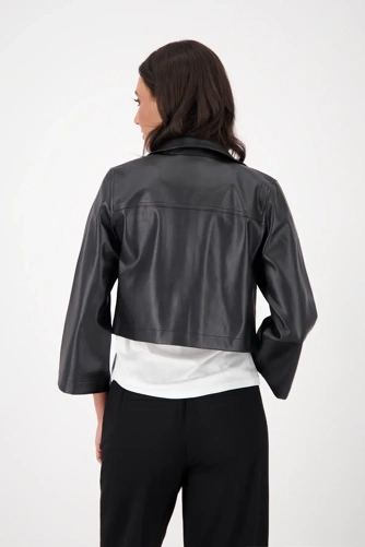 MONARI TOKYO women's jacket black leatherette short (1)