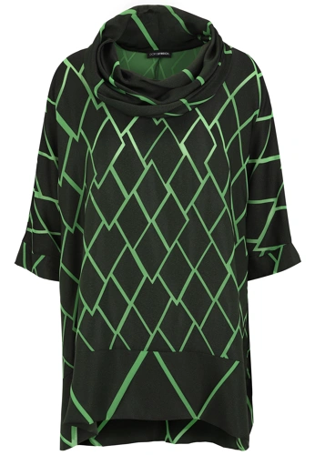 DORIS STREICH ladies tunic black and green (1)