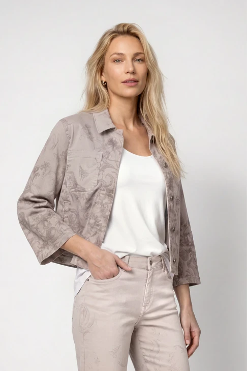 MONARI SOFT BEAUTY Women's Beige Patterned Jacket