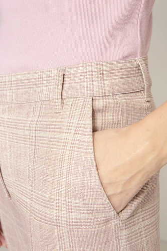 CATNOIR Women's Brick-Red Patterned Pants with Lurex (3)