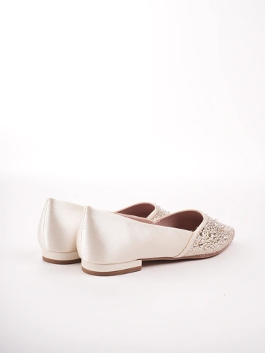 TAMARIS women's beige ballerinas with rhinestones (1)
