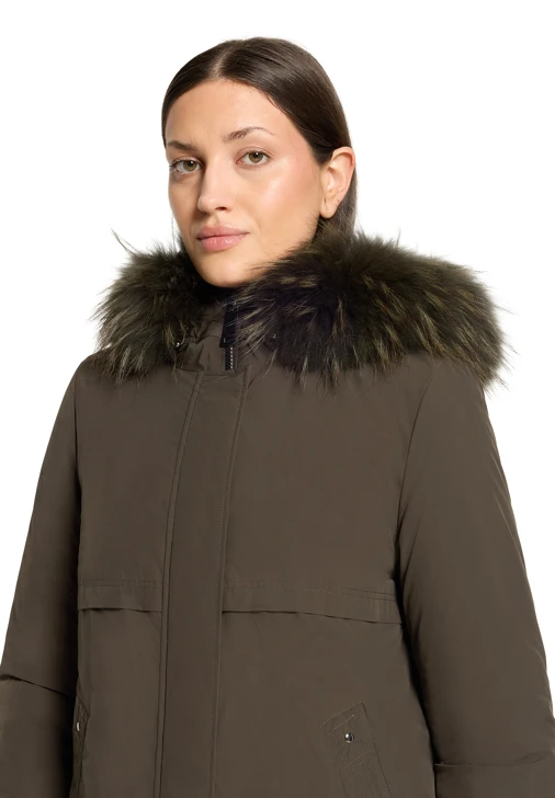 BETTY BARCLAY Women's Khaki Hooded Coat