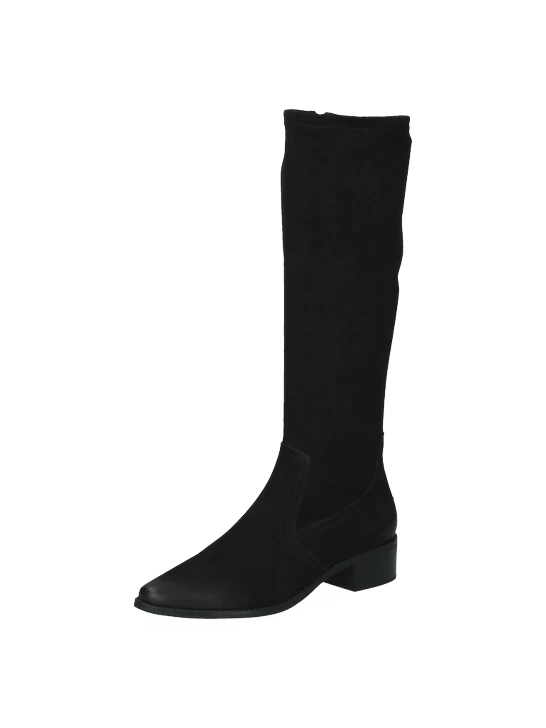 CAPRICE Women's Stretch Zipper Boots, Black