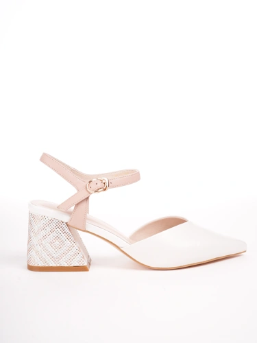 Epica pumps empty heel strass heel white (3)