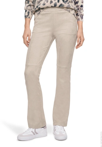 BETTY BARCLAY Women's Beige Velour Pants