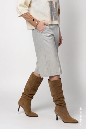 MONARI SOFT FALL Women's 3/4-Length Bermuda Shorts, Gray (1)