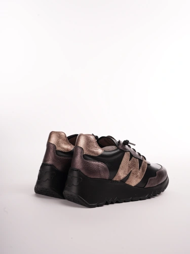 WONDERS women's sneakers black and bronze (1)