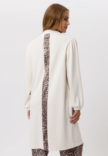 TUZZI RUNWAY WIL ladies dress light beige with front slit (1)
