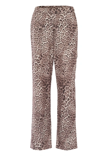 TUZZI RUNWAY ladies trousers brownbeige leopard print (4)
