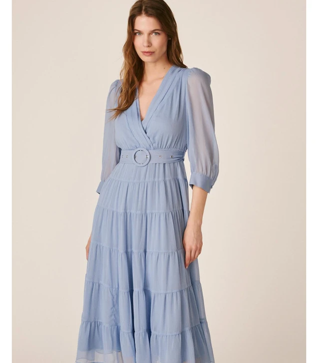 ALMA EN PENA Women's Long Dress SKY BLUE