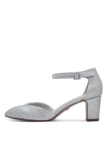 TAMARIS Women's Silver Pumps (1)